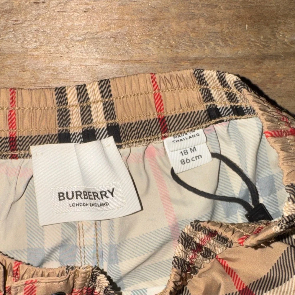 Burberry Beige and Red Plaid Shorts - Picture 3 of 6